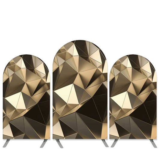 Lofaris 3D Stereo Gold Theme Birthday Party Arch Backdrop Kit