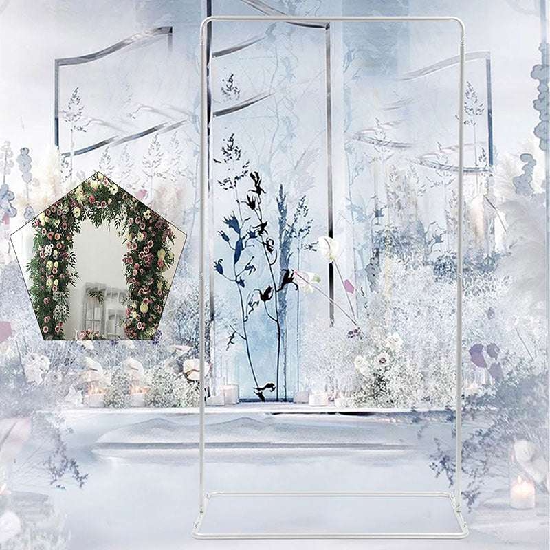 Lofaris 3X6.6FT Slim White Metal Stand For Wedding Decoration