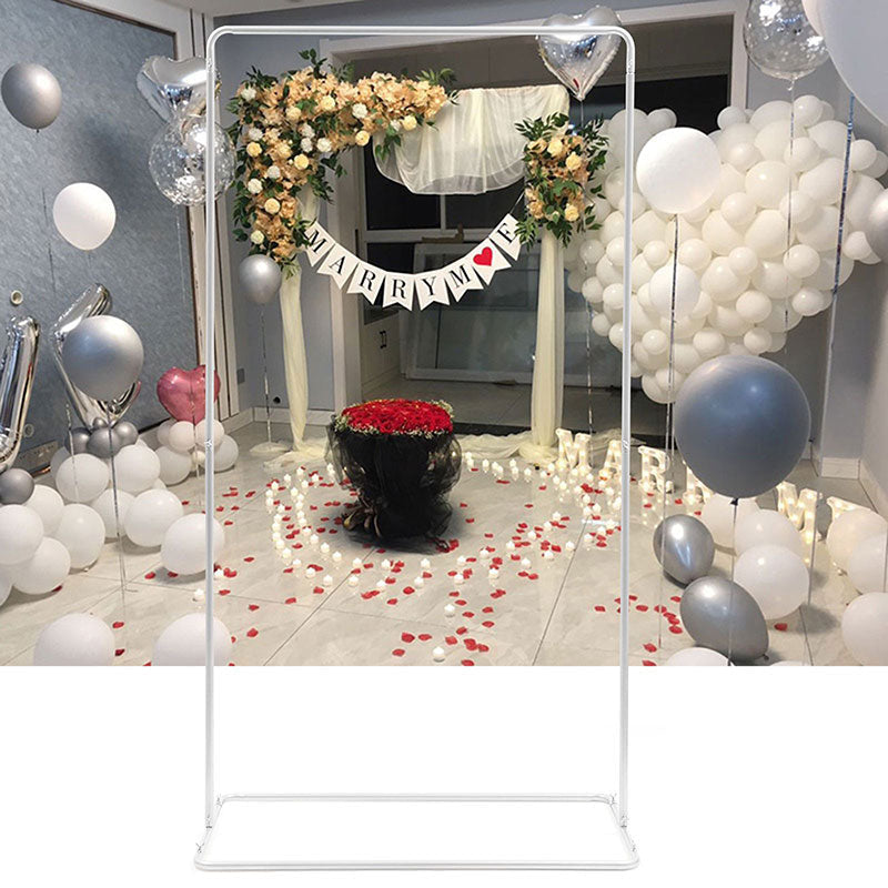 Lofaris 3X6.6FT Slim White Metal Stand For Wedding Decoration