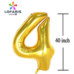Lofaris 40 Number Foil Mylar Balloons Birthday Party Supplies For Men Women