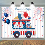 Load image into Gallery viewer, Lofaris 4Th of July Independence Day 1st Birthday Backdrop