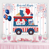 Load image into Gallery viewer, Lofaris 4Th of July Independence Day 1st Birthday Backdrop