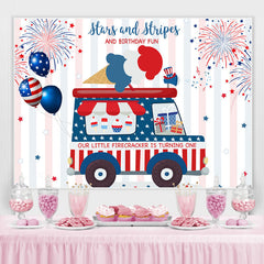Lofaris 4Th of July Independence Day 1st Birthday Backdrop