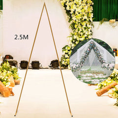 Lofaris 4X8.2FT Gold Metal Triangle Backdrop Stand Wedding Arch