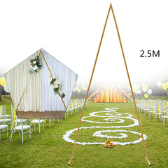 Lofaris 4X8.2FT Gold Metal Triangle Backdrop Stand Wedding Arch