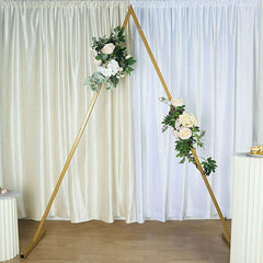 Lofaris 4X8.2FT Gold Metal Triangle Backdrop Stand Wedding Arch