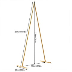 Lofaris 4X8.2FT Gold Metal Triangle Backdrop Stand Wedding Arch