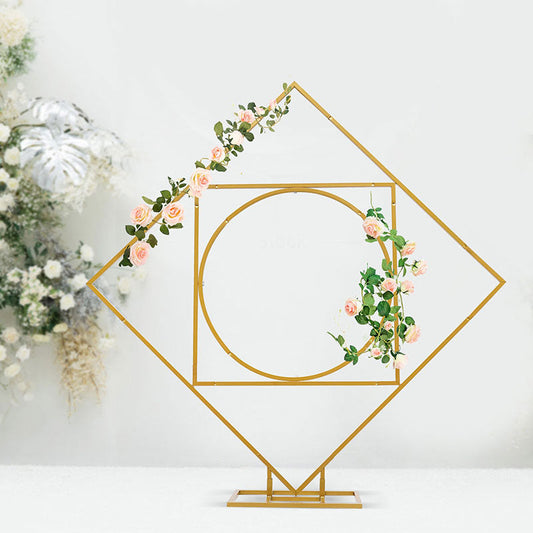 Lofaris 6.5Ft Rhombus And Circle Flower Frame For Wedding