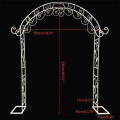 Lofaris 6.6X7.5FT Wedding Round Top Metal Floral Display Arch
