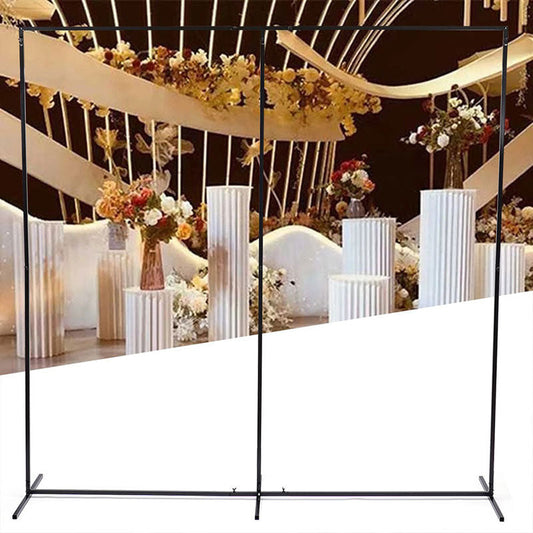 Lofaris 7.5X7.5FT Black Wedding Arch Frame Photo Backdrop