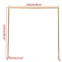 Lofaris 8.2X8.2FT Gold Metal Square Backdrop Stand Wedding Arch