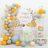 Load image into Gallery viewer, Lofaris Boho 82 Pack Leaves Balloon Arch Kit | DIY Party Decorations - Dark Blue | Yellow