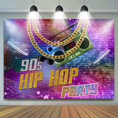 Lofaris Clasic 90s Theme Hip Hop Party Backdrop for Photoshoot