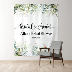 Lofaris Green Leaves Bridal Shower Simple Party Backdrop