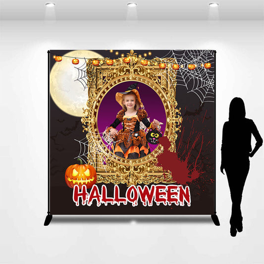 Lofaris Personalized Gold Photo Frame Halloween Night Backdrop