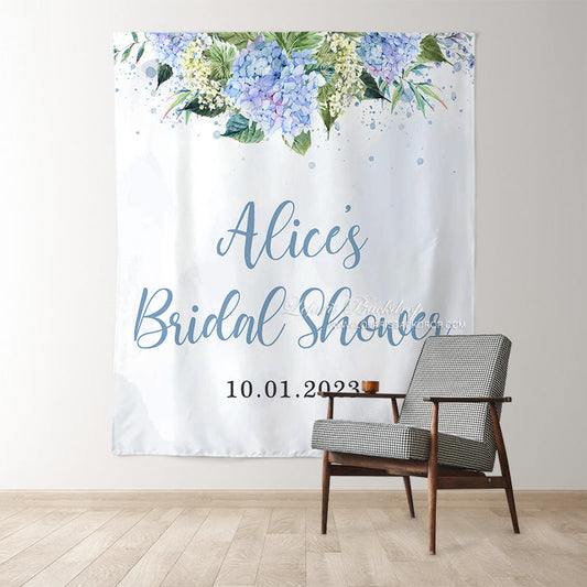 Lofaris Floral And Sweet Blue Lovely Bridal Shower Backdrop