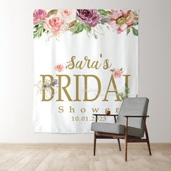 Lofaris Personalized Boho Floral Wedding Backdrop Decor