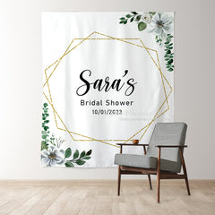 Lofaris Personalized Leaves Bridal Shower Wedding Backdrop Banner