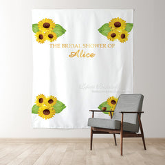 Lofaris Personalized Sunflower Bridal Shower Backdrop Banner