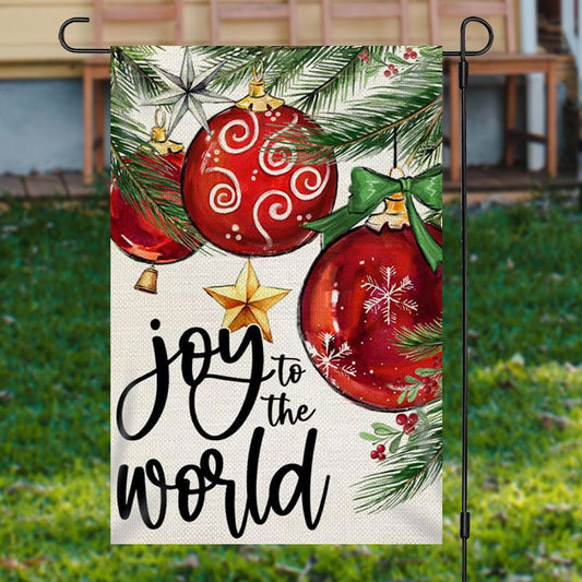 Lofaris Joy To The World Light Leaves Christmas Garden Flag