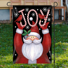 Lofaris Santa Claus Joy Candy Cane Christmas Garden Flag