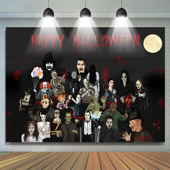 Lofaris Horror Movie Aesthetic Happy Halloween Backdrop