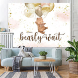 Load image into Gallery viewer, Lofaris A Cute Teddy Bear with Balloons Baby Shower Backdrop