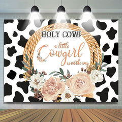 Lofaris A Little Cow Girl Is On The Way Baby Showr Backdrop