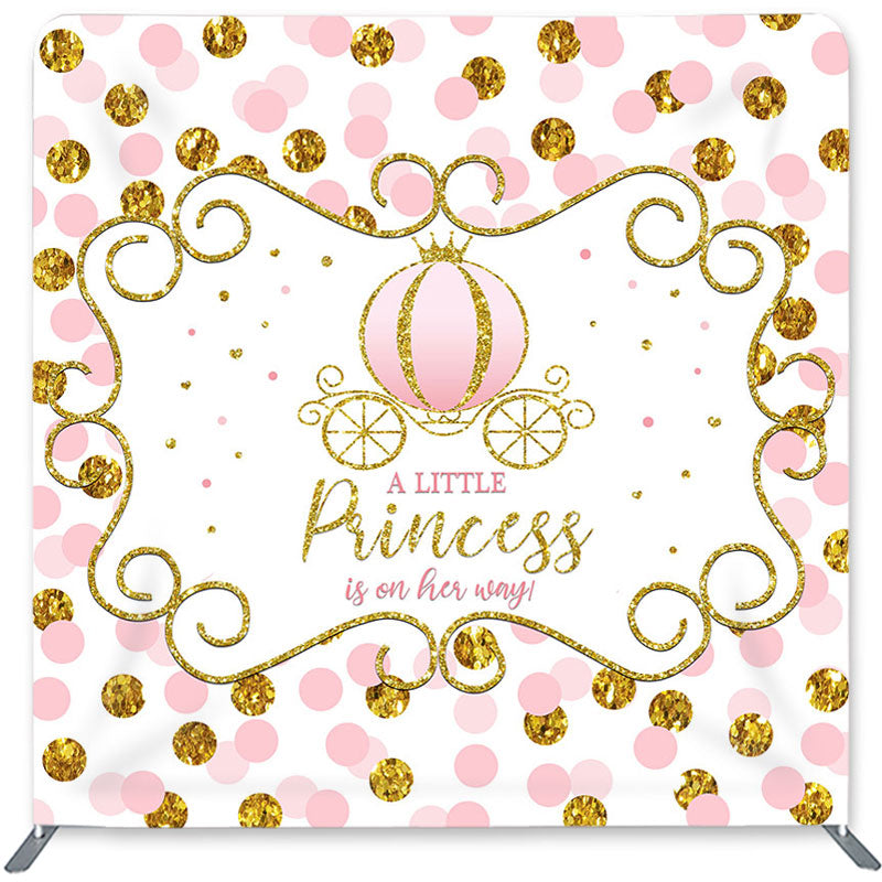 Lofaris A Little Princess Is On Her Way Double-Sided Backdrop for Baby Shower