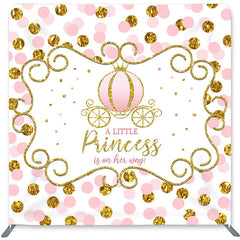 Lofaris A Little Princess Is On Her Way Double-Sided Backdrop for Baby Shower