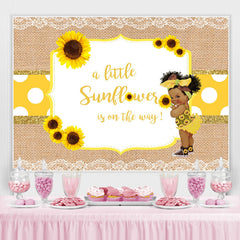 Lofaris A Little Sunflower Backdrop for Girl Baby Shower Party