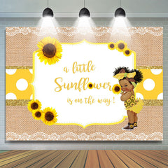 Lofaris A Little Sunflower Backdrop for Girl Baby Shower Party