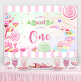 Load image into Gallery viewer, Lofaris A Little Sweet Is Turning 1st Happy Birthday Backdrop