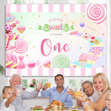 Load image into Gallery viewer, Lofaris A Little Sweet Is Turning 1st Happy Birthday Backdrop