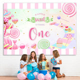 Load image into Gallery viewer, Lofaris A Little Sweet Is Turning 1st Happy Birthday Backdrop