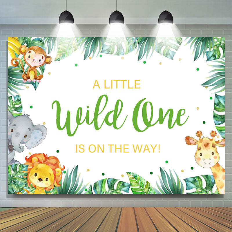 Lofaris A Little Wild one Is on The Way Baby Shower Backdrop