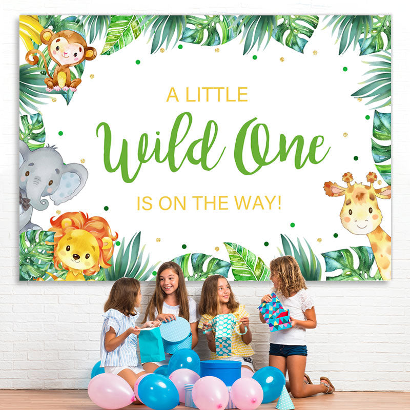 Lofaris A Little Wild one Is on The Way Baby Shower Backdrop