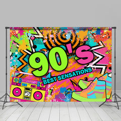 Lofaris Abstract And Graffiti 90S Rock Themed Dance Backdrop