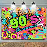 Load image into Gallery viewer, Lofaris Abstract And Graffiti 90S Rock Themed Dance Backdrop