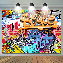 Lofaris Abstract And Graffiti Style Backdrop For Dacing Party