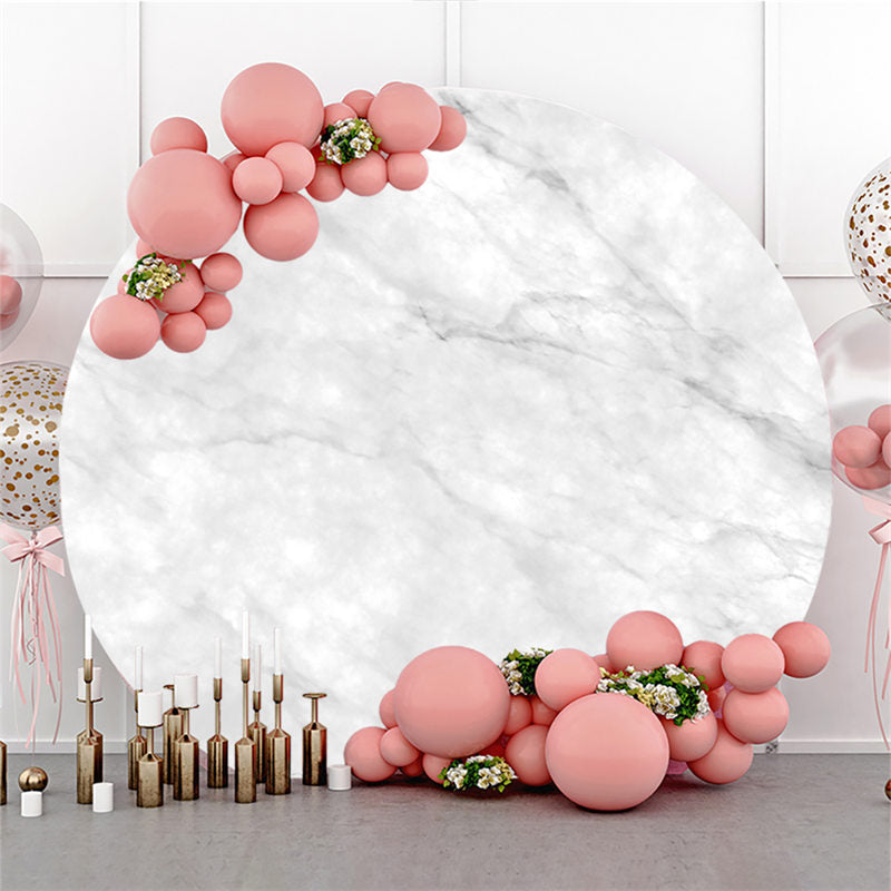 Lofaris Abstract Marble Texture Birthday Round Backdrop For Party