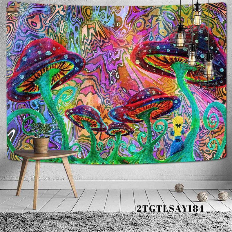 Lofaris Abstract Mushroom Trippy Room Decoration Wall Tapestry