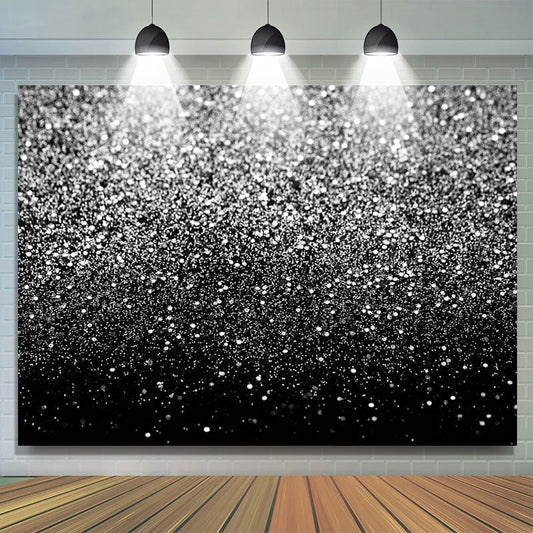 Lofaris Abstract Silver Bokeh Spots Birthday Party Backdrop