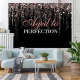 Load image into Gallery viewer, Lofaris Aged To Perfection Happy Birthday Backdrop For Female