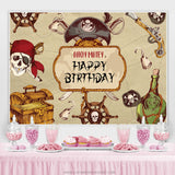 Load image into Gallery viewer, Lofaris Ahoy Matey Horrible Halloween Happy Birthday Backdrop