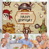 Load image into Gallery viewer, Lofaris Ahoy Matey Horrible Halloween Happy Birthday Backdrop