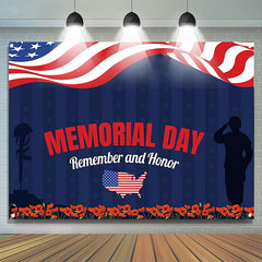 Lofaris American Flag Map Decorations Memorial Day Backdrop