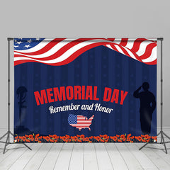 Lofaris American Flag Map Decorations Memorial Day Backdrop
