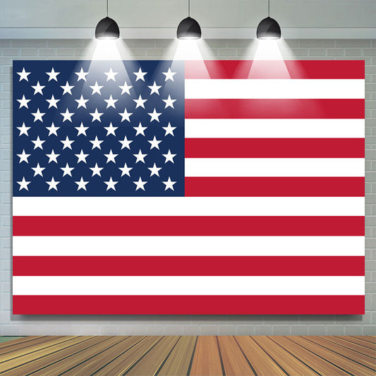 Lofaris American Flog Simple Happy Independence Day Backdrop