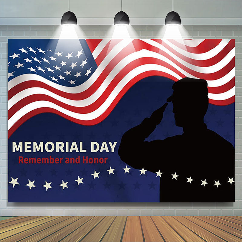 Lofaris American Patriotic Remember Honor Memorial Day Backdrop
